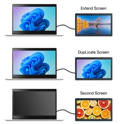 Hosyond 7 Inches USB C Mini Monitor 1024x600 IPS LCD Display Type C Secondary Screen for PC Laptop Windows