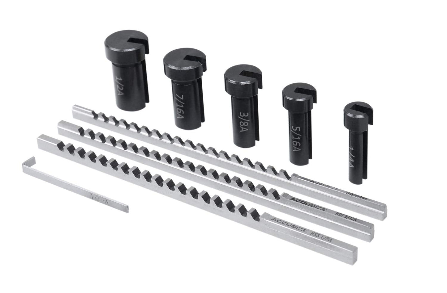Accusize Industrial Tools No.00 Hss Keyway Broach Precision Sets in Fitted Wooden Box, 5100-0001