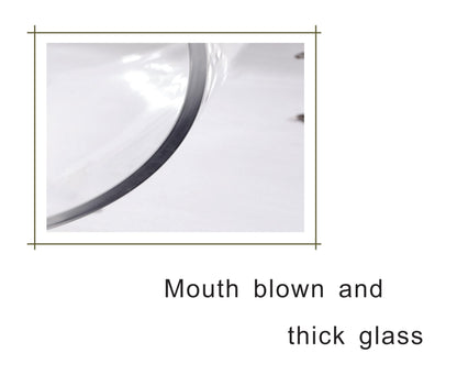 6" Wide Glass Hurricane Candle Holders with Handmade Sturdy Glass Sleeves and Distressed Brown Wood Base for Pillar Candle & Plants, Industrial, Farmhouse, Display Cloche Bell Jars, Table Centerpiece