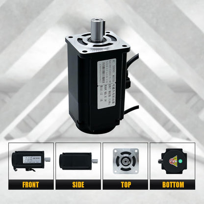 110V Servo Motor Kit with 17-Bit Absolute Encoder & T3DL-V30A Driver | High Torque Plug-N-Play Industrial Automation Solution | Includes RS485 Cable Resistors for CNC Robotics (400W)