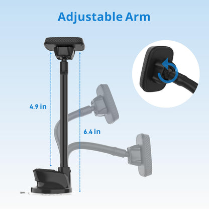 APPS2Car Magnetic Car Phone Holder Mount [6 Strong Magnets], Cell Phone Holder Car [Suction Cup], Phone Car Holder Mount [Windshield Dashboard] fit for Most Smartphones & Mini Tablets