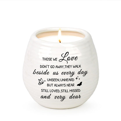 Sympathy Gifts for Loss of Loved One, Sympathy Candle 10Oz Celebration of Life Decorations, Memorial Gifts for Loss of Mom Dad,Bereavement Gift Condolences Gift, Remembrance Candle in Handmade Jar