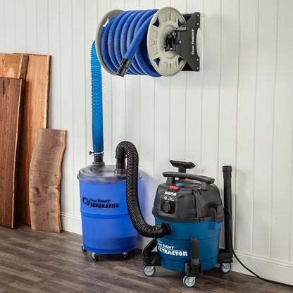 ROCKLER 9 Gal HEPA Dust Collector - Power Tool Activated Shop Dust Collection System for Dislodging Debris - Heavy Duty, Washable, & Portable Shop Vaccum to Capture Debris from Different Tools