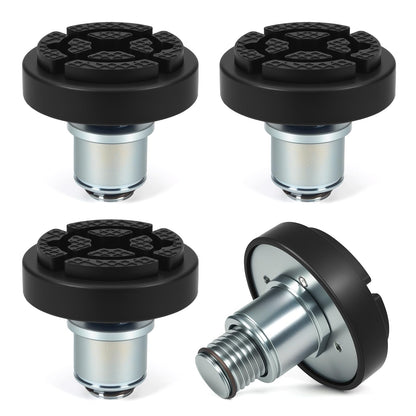 Atesilor 4pcs 50mm Screw Up Car Lift Adapter with Upgraded Rubber Lift Pads, 4-9cm Extension Car Lift Feet Tray for Car Lift Bridge Jack Stable Support, Fit for Rotary 2 Post Lift