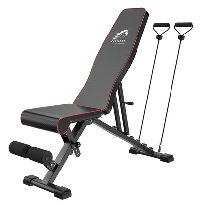 Dskeuzeew Weight Bench with Storage Bag, 7 Backrests Adjustable Bench Press Load 660LBS Weight Capacity, Incline Decline Flat Foldable Workout Bench for Home Gym Garage Strength Training