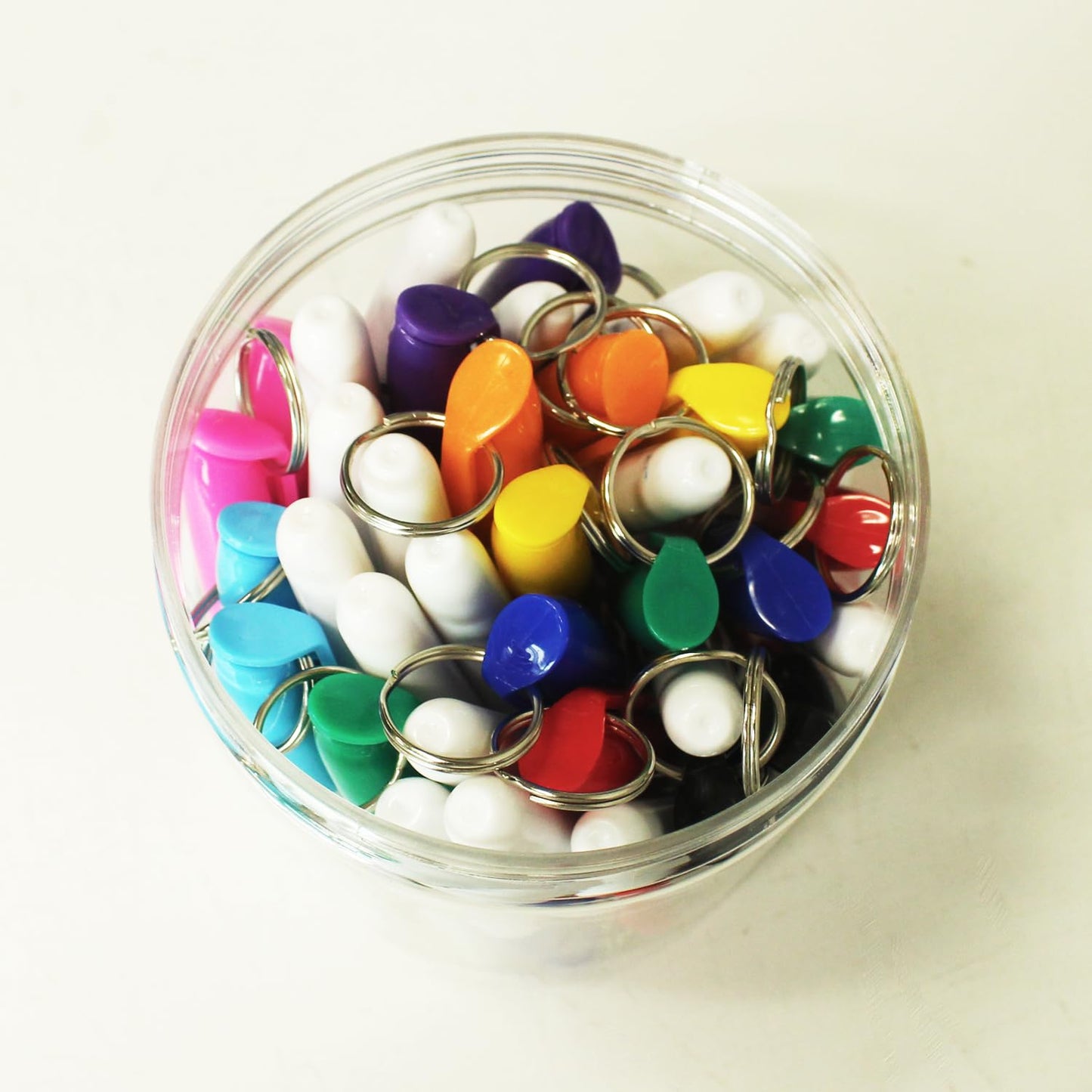SKKSTATIONERY 36-Pcs Mini Dry Erase Markers with Key Ring, Whiteboard Markers, Marker Pens 3.5'', Markers