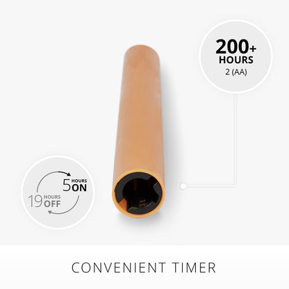 Luminara - Flameless Battery Operated Taper Candle - Sunlit Honey - Pack of 1-1x9.5 - LED Flickering Flame - Realistic Safe for Home Kids and Pets