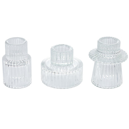 BEZURA Tealight Candle Holder, Taper Glass Candlestick Holders, Votive Candle Stick Candle Holder for Table Centerpiece Wedding Dinner