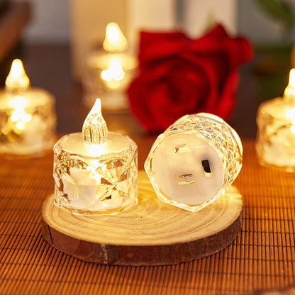 AYMXZT 24PCS Flameless LED Candles - Battery Operated Votive Lights for Wedding Centerpieces, Holiday Tablescapes, Yoga Studios - Safe Tabletop Decor for Dinner Parties & Home Ambiance Lighting