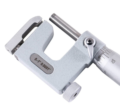 Accusize Industrial Tools 0-1'' x 0.0001'' Multi Anvil Micrometer in Fitted Box, P101-S100