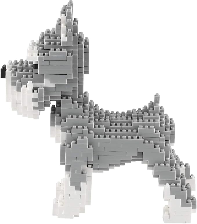 Larcele Dog Micro Building Blocks Pet Mini Building Toy Bricks880 Pieces KLJM-02 (Schnauzer)