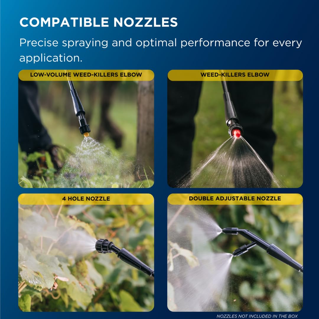 Matabi - Evolution 16 Backpack Sprayer - 4 Gal Capacity - Stainless Steel Handle - Versatile Nozzles - Professional Use - Pressure Regulator - Ideal for Over 400m² - Weed Sprayer