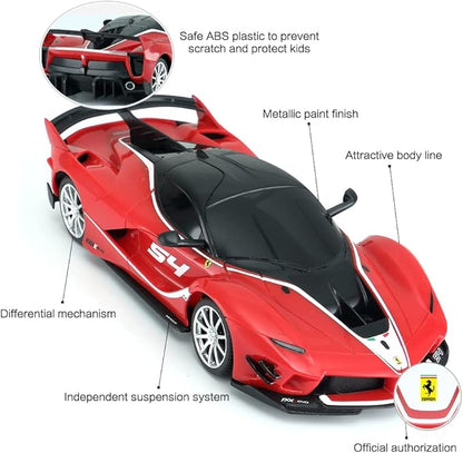 RASTAR Ferrari Toy Car 1/24 Ferrari FXX K EVO Remote Control Car for Kid Boys Adults - RED