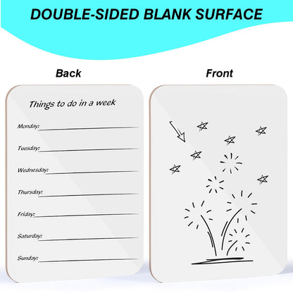 6 Pack Small White Board Dry Erase Boards Classroom Teachers Pack Mini White Boards 9" x12” Personal Whiteboards for School Students Supplies Lapboards l 6 Mini Erasers， 6 Makers Included (6)