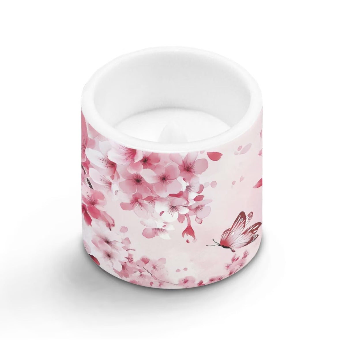 Cozeyat Pink Garden Flameless Candles 4 Pack Battery Operated with Remote Control Timer LED Pillar Candles Waterproof for Indoor Outdoor Garden Use