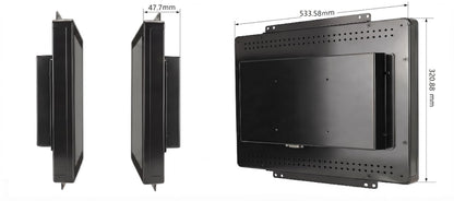 RIUIIN 21.5 Inch 10 Points Touch Front IK09/IP65, Open Frame Touch Monitor,Multi-Touch Industrial Display,920x1080,VESA+Panel Mount, for Kiosk, Automation, POS，Vending, 7x24h Work