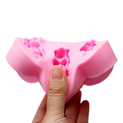7 Cavity Succulent Candle Mold, Succulents Silicone Fondant Mold for Chocolate Cake Decoration Candy Cupcake Topper Cake Polymer Clay Crafts Epoxy Resin