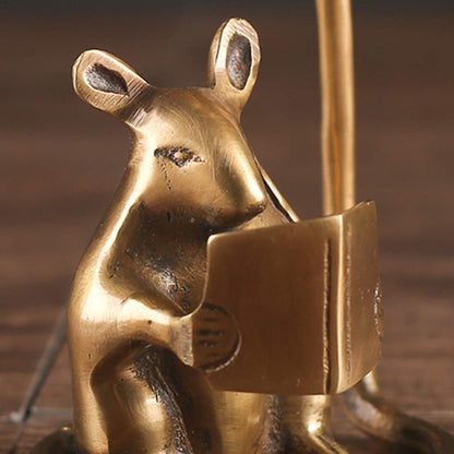 XILIN-1987 Candle Holderss Brass Candlesticks Desktop Den Ornaments Gift Items Hamster Candlestick Decorative Candlestick