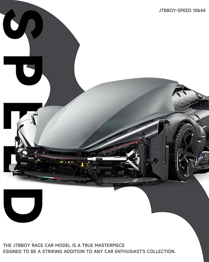 JTBBOY 1:8 Sport Building Supercar Set for Adults Model Kit for Adults to Build Collectible Car Building Kits Supercar with Authentic FeaturesDisplay Model for Home or Office(2884PCS)