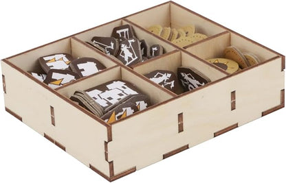 The Broken Token Game Organizer Compatible with Horizons of Spirit Island - Wooden Game Organizing Box with Multiple Trays