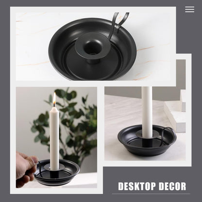 DONFAMDS Vintage Tealight Holder Metal Candlestick Holder Iron Candle Stand for Dining Table and Wedding Banquet