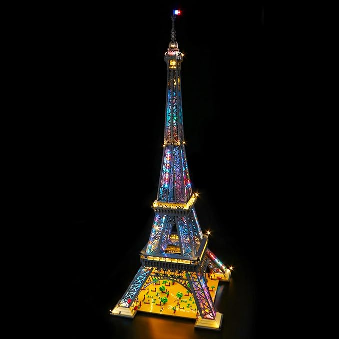 VONADO LED Light Kit Compatible with Lego Eiffel Tower Set 10307 Remote Control DIY Building Lighting Compatible with Lego Architecture 10307 (NOT Model)