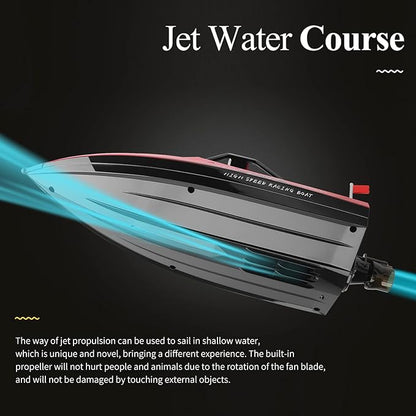 GoolRC RC Jet Boat WLtoys WL917 16km/h High Speed Remote Control Boat 2.4Ghz RC Jet Toys Storage Bag Led Lights Low Battery Warning Gift for Teens Adults