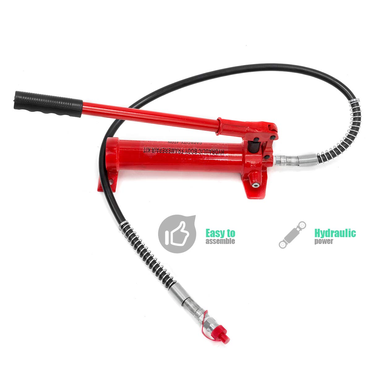 XtremepowerUS 4 Ton Porta Power Hydraulic Jack Body Frame Repair Kit Auto Shop Set Truck, Farm, Garage Auto Body Car Repair with Storage Case