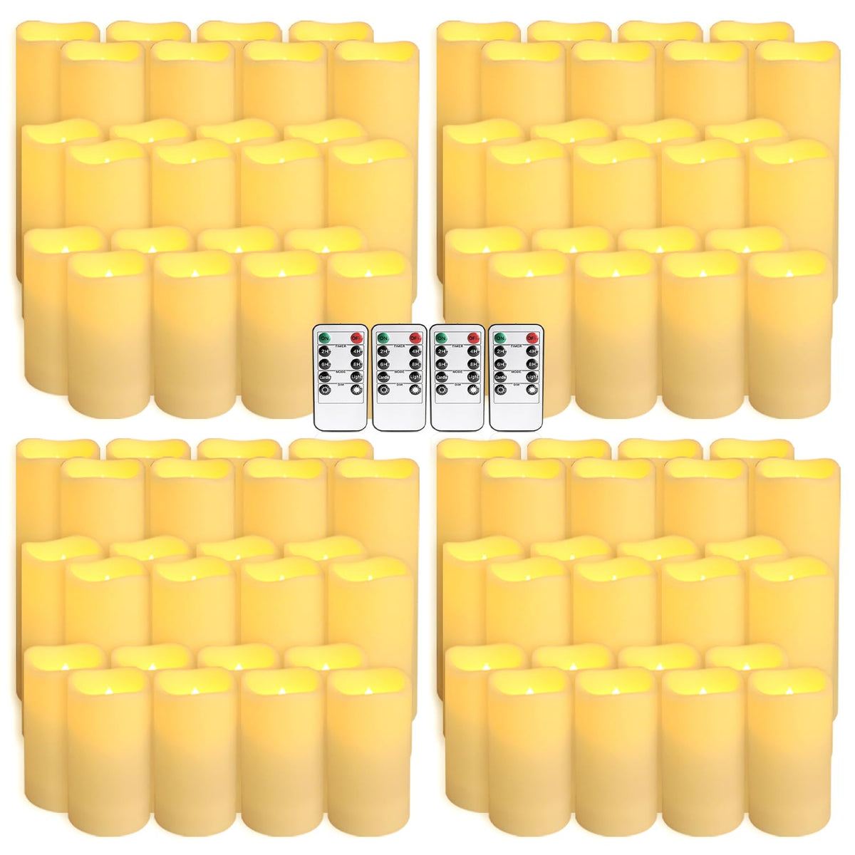Wfmolcand 96-Pack LED Flameless Candles with Remote Control - Perfect for Home, Parties, and Special Occasions - Create a Magical Ambiance Effortlessly(Three Sizes)