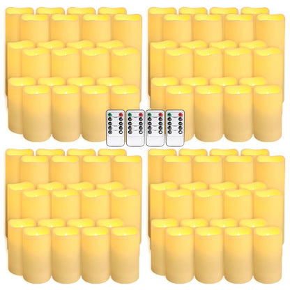Wfmolcand 96-Pack LED Flameless Candles with Remote Control - Perfect for Home, Parties, and Special Occasions - Create a Magical Ambiance Effortlessly(Three Sizes)