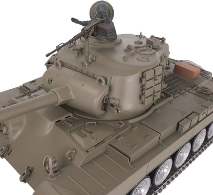 TOUCAN RC HOBBY US in Stock Henglong 1/16 7.0 Customized M26 Pershing RTR RC Tank 3838 Metal Tracks Wheels BB Airsoft That Shooting BB Bullets