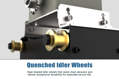 Blütezeit 1100lb Sliding Gate Opener with Infrared Safety Sensor| Chain Drive Motor with 2 Remotes & 16.4ft Chains, Safety IR Beam