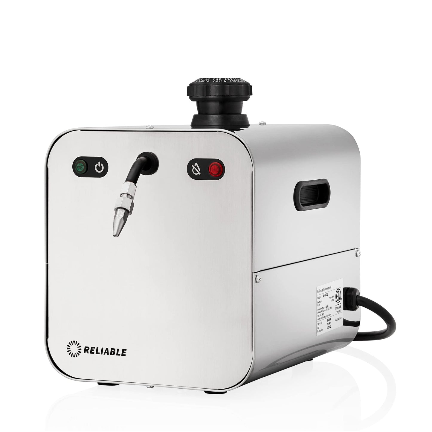 Reliable 4100CJ 2.2L Jewelry Steam Cleaner with Eco Mode, 120V, 50 PSI, Stainless Steel Tank, External Long Life Heating Element, 4 Safety System