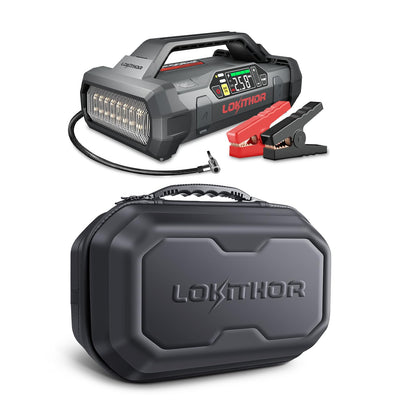 LOKITHOR JA300 1500Amp Jump Starter with 150PSI Air Compressor and JA Bag EVA Protection Case for JA300/JA301/JA302/JA400/JA401/JA3000 Jump Starter with air Compressor