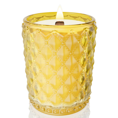 M&SENSE 16.6oz Wood Wick Scented Candle, Non Toxic Soy Wax with Crackling Wick, Osmanthus Scent 100H Burn Long Lasting for Bedroom Kitchen Home Decor, Housewarming Gifts for Family Friends