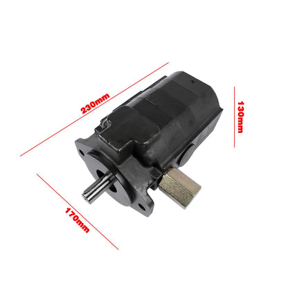 28 GPM 2 Stage Hydraulic Log Splitter Pump – Cast Iron Body, 4000 PSI Max Pressure, SAE Mount, 5/8" Shaft, Durable Steel Gears Wood Splitter Pump