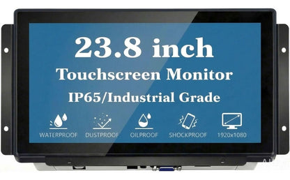 RIUIIN 23.8 Inch 10 Points PCAP Open Frame Touch Screen LCD Display Monitors, 1920x1080 VESA Mount & Open Bracket Installation, wall Mount, Desktop for Kiosk, Automation, POS，Vending