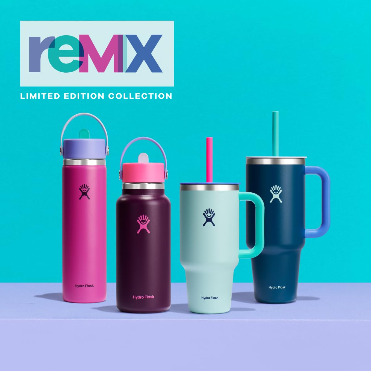 Hydro Flask 32 Oz Wide Flex Straw Cap Bottle - Insulated Stainless Steel - Wide Straw Lid, Non Spill, Leakproof in Polar Plunge
