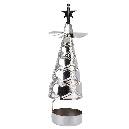 aqxreight Spinning Candle Holder Rotating Candlestick Set for Romantic Wedding Christmas Party Gold Snowflake (Heart Shaped)