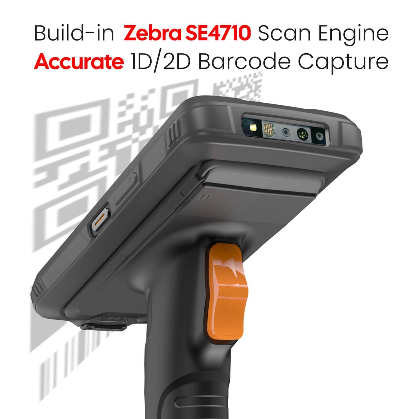 RAYOUNGTEK Rugged Android Barcode Scanner Handheld PDA Mobile Computer with Pistol Grip, 6.0" Display Octa-Core 2.0GHz 4GB+64GB Build-in Zebra SE4710 Engine, 4G LTE/WiFi Warehouse Inventory Scanner