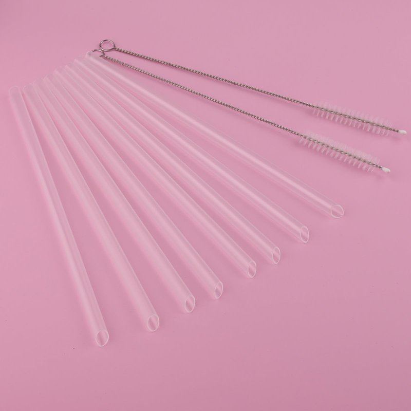 Joshey 8-Pack Replacement Straws for Stanley 30oz Tumbler | Compatible with Stanley IceFlow Flip Straw Lid | BPA-Free Reusable Plastic Drink Straws with 2 Cleaning Brushes