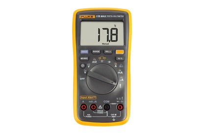 Fluke 17B+ Digital Multimeter, for Electrical Applications, Measures AC/DC Voltage 1000V, Current Measurements to 10A, Resistance, Continuity, Diode, Capacitance, Frequency, and Temperature Testing