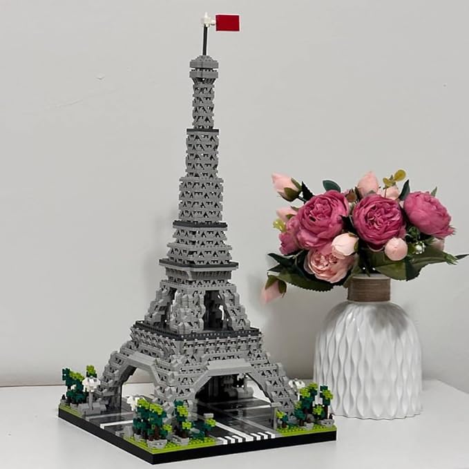 Eiffel Tower Paris Micro Brick Building Set (3585 Pieces) – Landmark Model Educational Toy Gift for Kids and Adults
