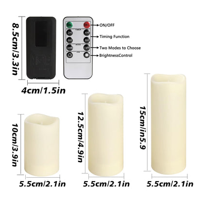 fclayvts 72-Pack LED Flameless Candles with Remote Control -Flickering Flameless Candles-Remote Timer Perfect for Wedding Parties, and Special Occasions(Three Sizes)