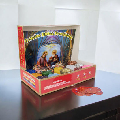 Docenera Divina Providencia | 12-Piece Scented Votive Candles | Colors | Deluxe Edition with Petition Box | New Year