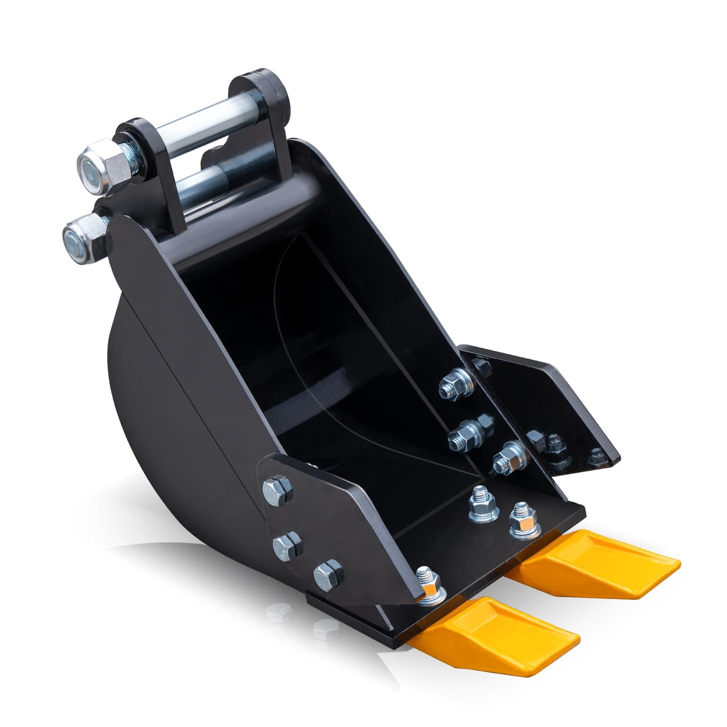 MMS 7.87in/200mm Mini Excavator Attachment, Narrow Backhoe Bucket, Manganese Steel Trench Digger Bucket with Metal Teeth, Suitable for 0.8-1.8 Tons Mini Excavators Digging Soil, Landscaping Work