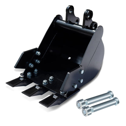 DANWIWEE Mini Excavator Digging 11.8in Bucket Attachments for Mini Excavator, 300mm Trench Buckets with Metal Teeth Fit for 1-2 Tons Mini Excavator, Small Digger Buckets Excavator Backhoe Attachments