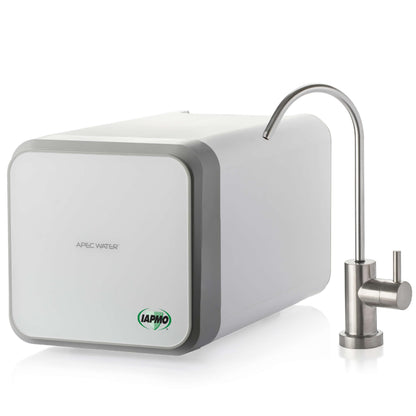 APEC Tankless Reverse Osmosis System with Alkaline pH+ NSF 372 & 58 Certified 3 Stage Water Filtration Bottled Water Quality, High 1K GPD Faucet Flow, Efficient 2:1 Pure to Drain, Space Saving Design