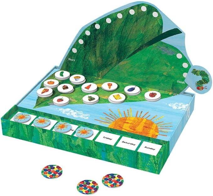 World of Eric Carle  The Very Hungry Caterpillar Snack Match Game – Cooperative Memory Board Game for Kids  Ages 4+ 2‑6 Players 3‑D Leaf Board &amp 31 Tokens Included