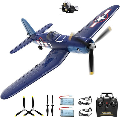VOLANTEX F4U Corsair 4 Channel - Remote Control Airplane with 3 Flight Modes &amp XPilot Stabilization 2.4G RC Airplane for Adults Beginner One Key Aerobatic
